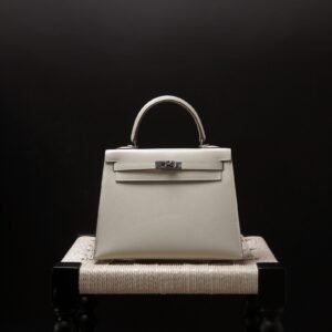 Hermès Kelly 25 10 Craie Epsom PHW