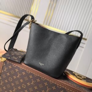 LV 25S LOW KEY ALL IN BB 18 IN BLACK CALFSKIN GOLD HARDWARE