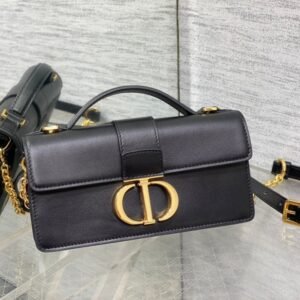 MISS MONTAIGNE MINI BAG IN BLACK SHINY SMOOTH CALFSKIN